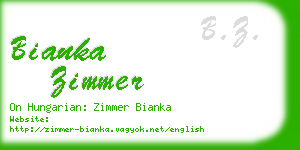 bianka zimmer business card